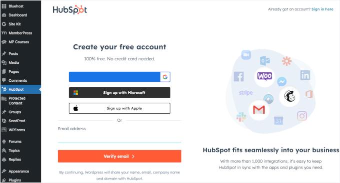 Signing in or logging in to HubSpot Signing in or logging in to HubSpot