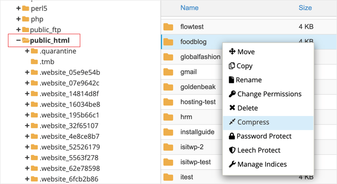 Compressing Website Files Using a File Manager Compressing Website Files Using a File Manager