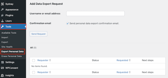How to export the customer's data upon request How to export the customer's data upon request