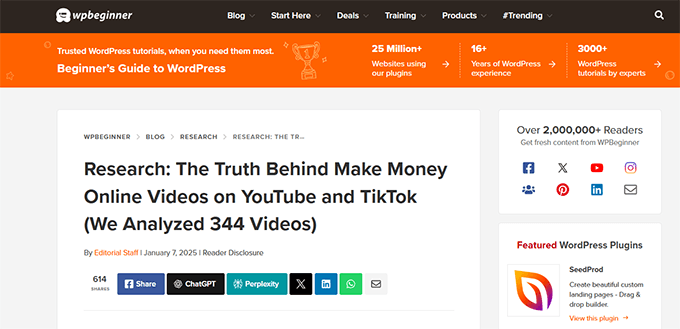 Example of research based original content Example of research based original content