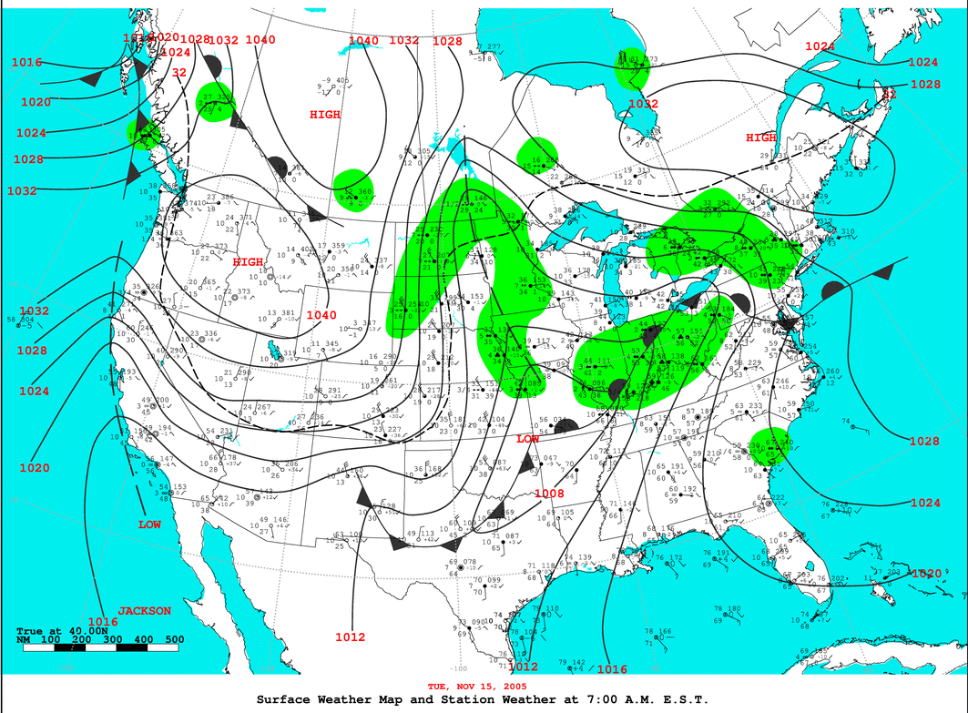 A Surface Weather Map Shows Air Circulation In A Counterclockwise Pattern Surface Weather and Station Plots