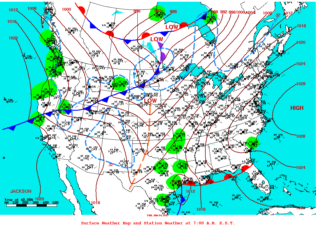 Surface Weather and Station Plots