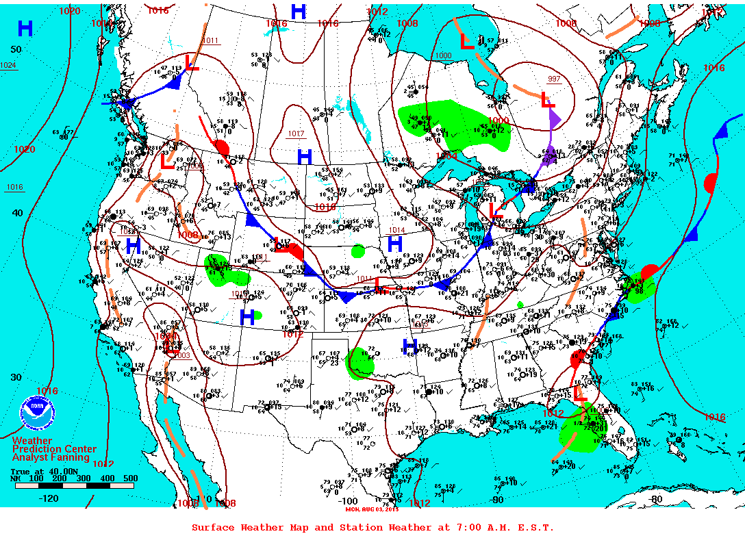 Surface Weather and Station Plots
