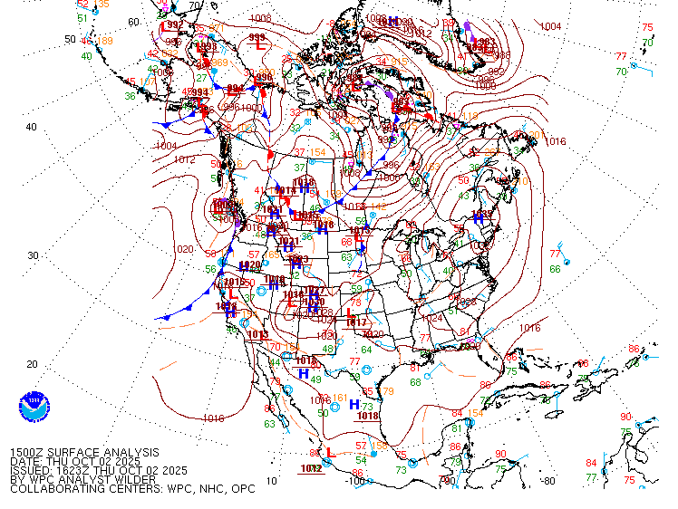 Wx4cast Surface Analysis and Charts