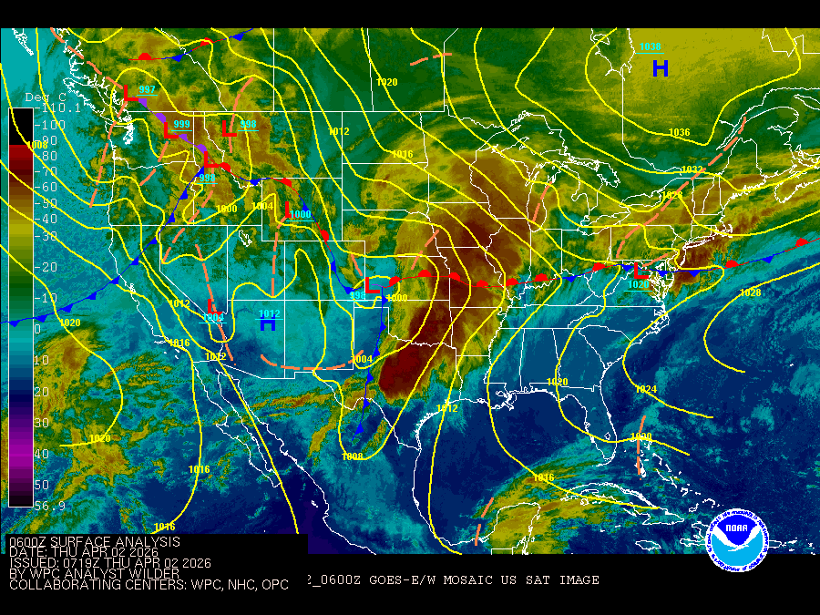 Us Current Surface Map Current Us Surface Weather Map