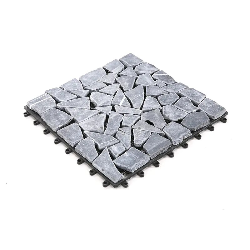 Wholesale Outdoor Stone Pebble Garden Interlocking Stone Deck Tiles