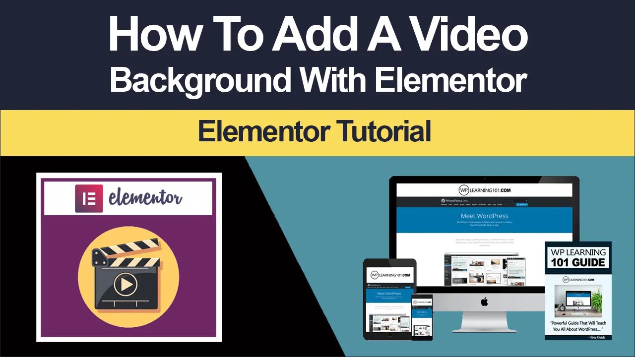How To Add Background Video In Elementor WP Learning 101