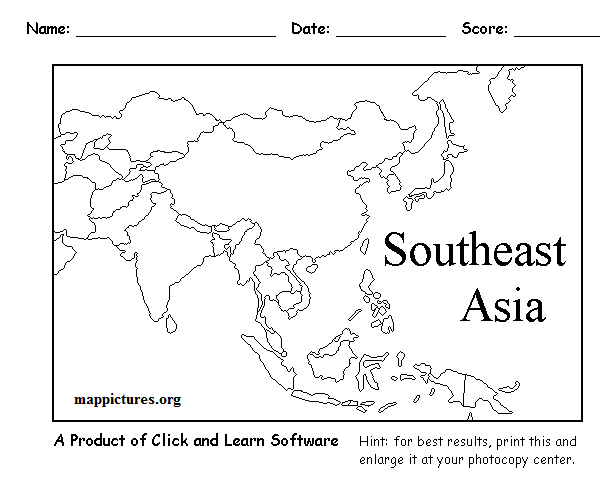 South East Asia Map Quiz Blank Map Of Southeast Asia Quiz