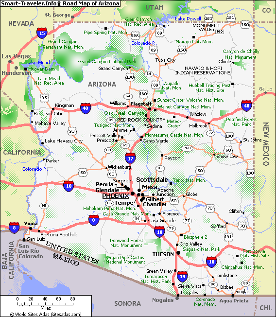 map of arizona