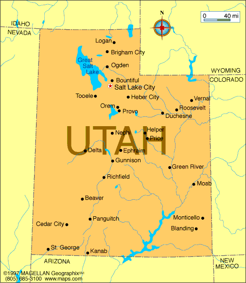map of utah