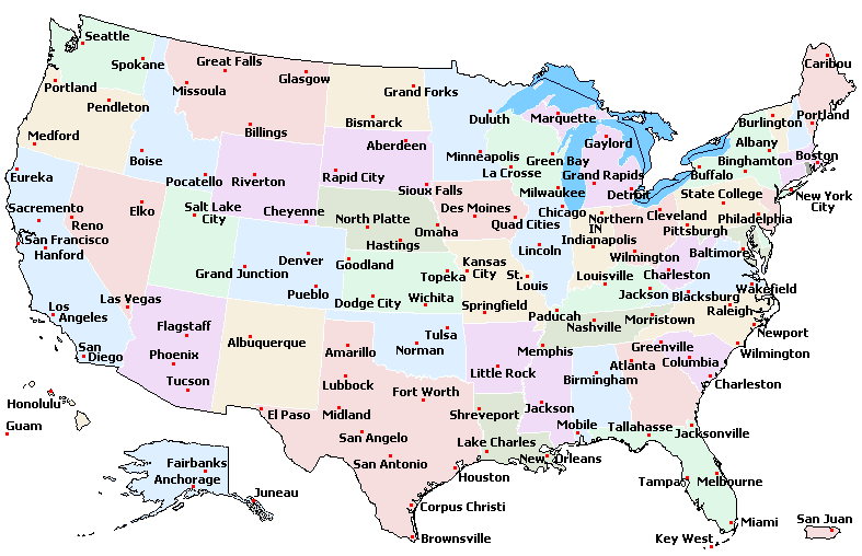 The united states is a federal republic consisting of fifty states, a federal district known as washington, d.c. America Maps With Cities America Maps Map Pictures