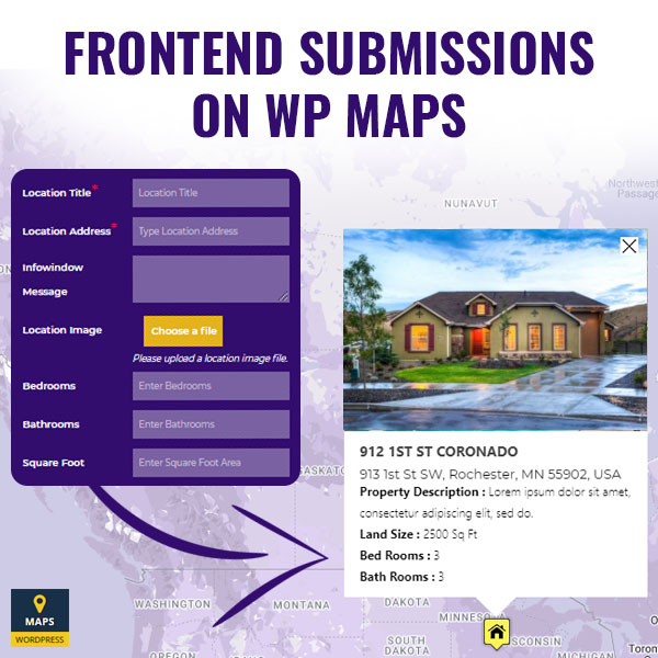 Frontend Submissions on Google Maps WP Maps Pro