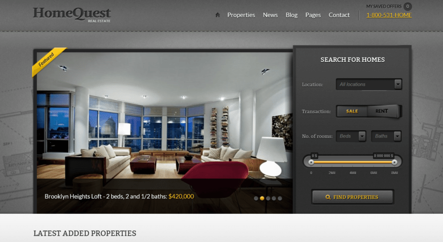 Home Quest A Premium Real Estate Theme WPOutcast
