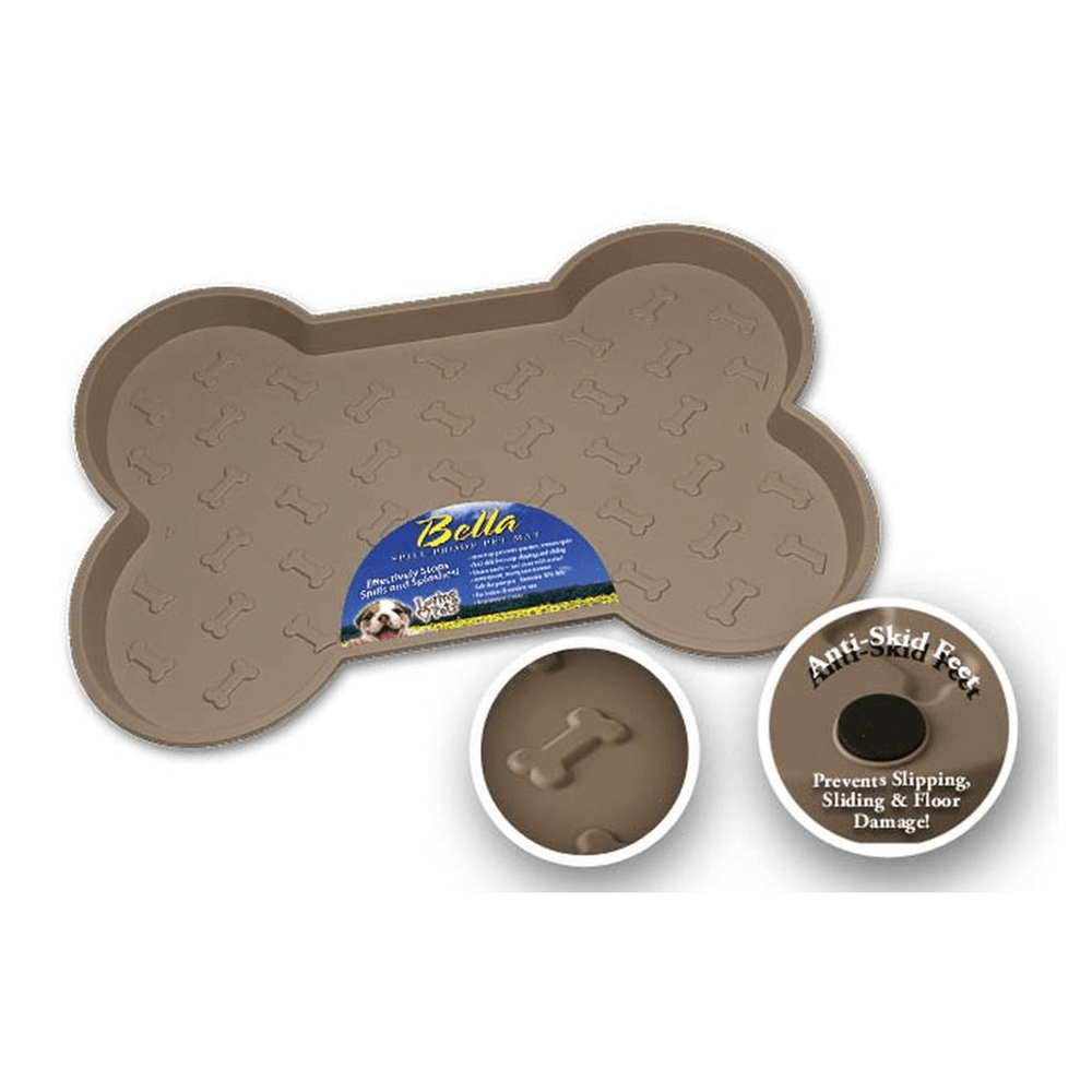 Bella Spill Proof Tan Dog Mat