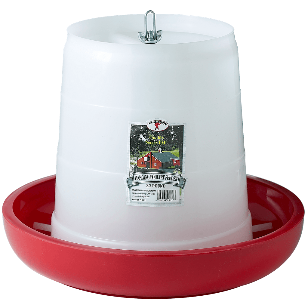 22 Pound Plastic Hanging Poultry Feeder