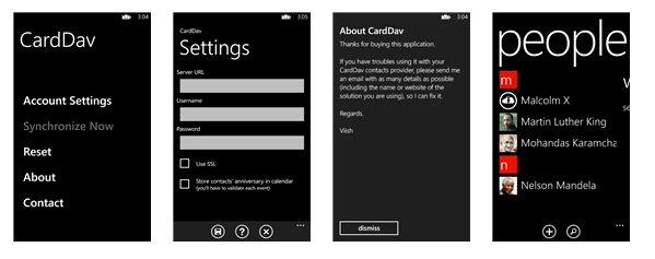 CardDav App for Windows Phone brings Calendar & Contact Sync