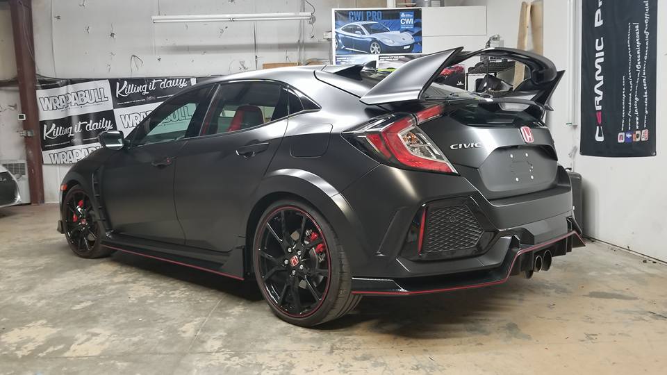 Satin Black Honda Civic Type R WRAPABULL