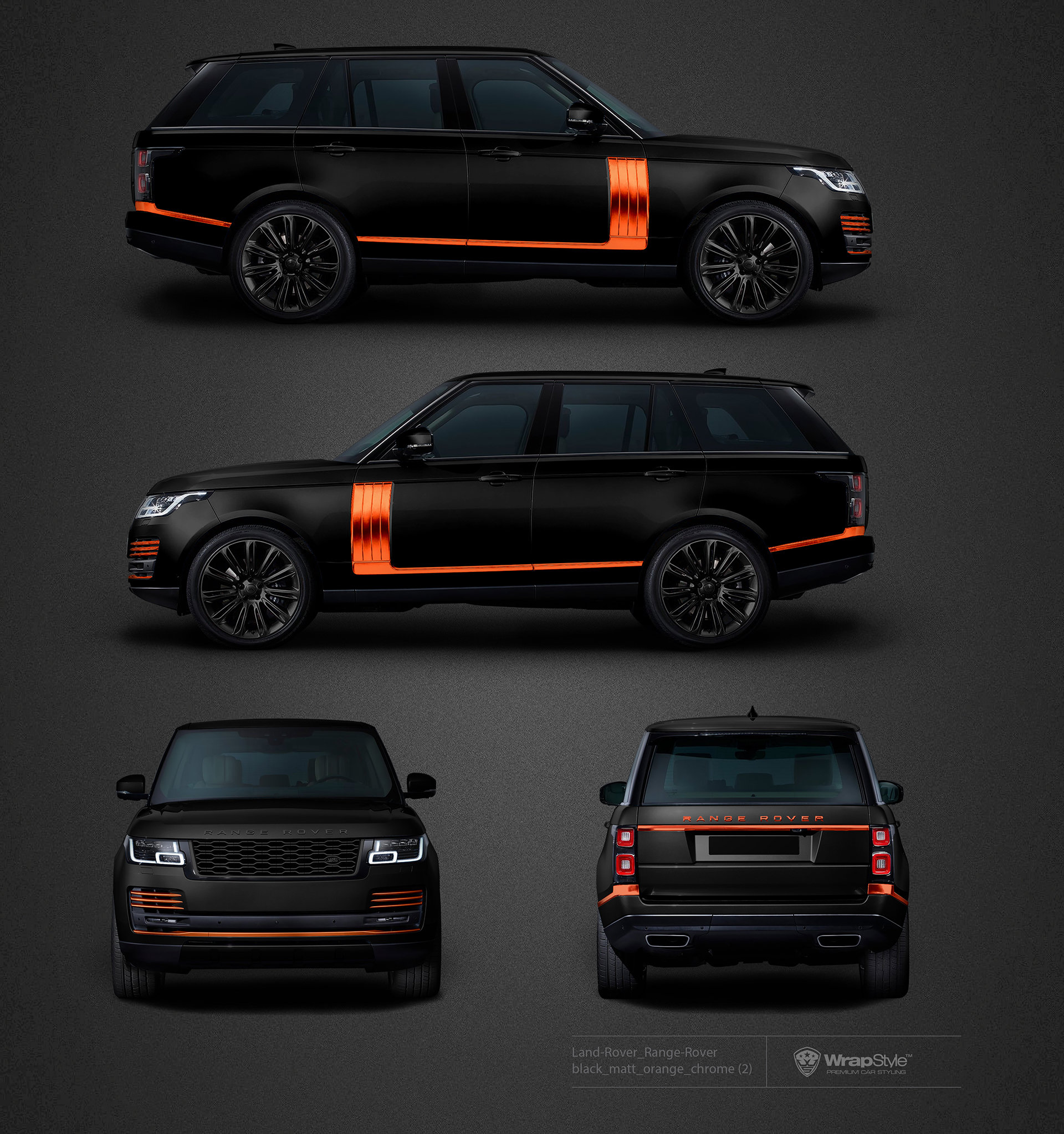 Range Rover Orange Chrome Design WrapStyle