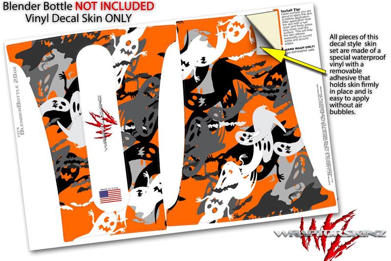 Blender Bottle 28oz Skins Halloween Ghosts WraptorSkinz