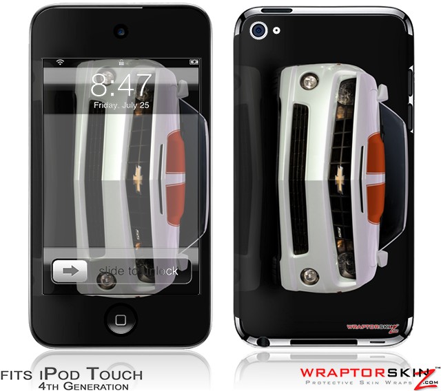 iPod Touch 4G Skins Wallpapers 2010 Chevy Camaro White Orange