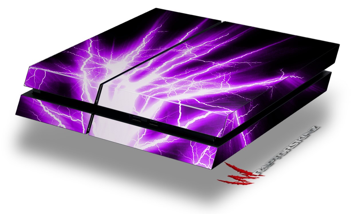Sony PS4 Console Skins Lightning Purple WraptorSkinz