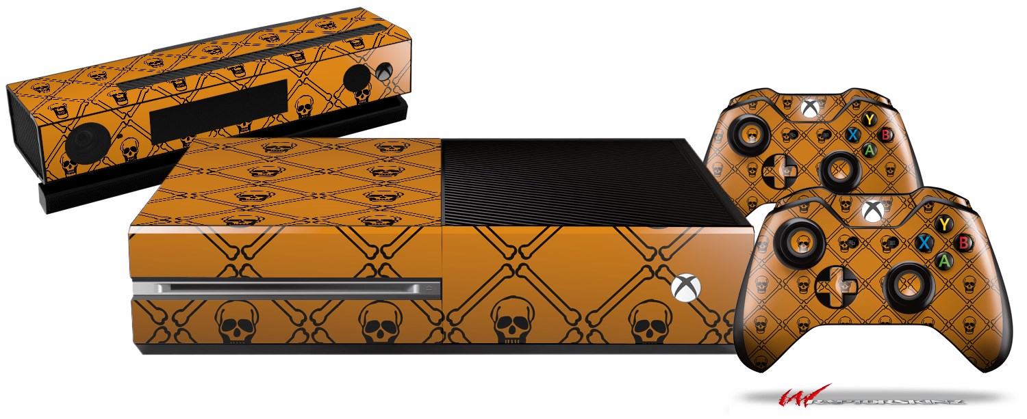 XBOX One Original Console and Controller Skins Bundle Halloween Skull