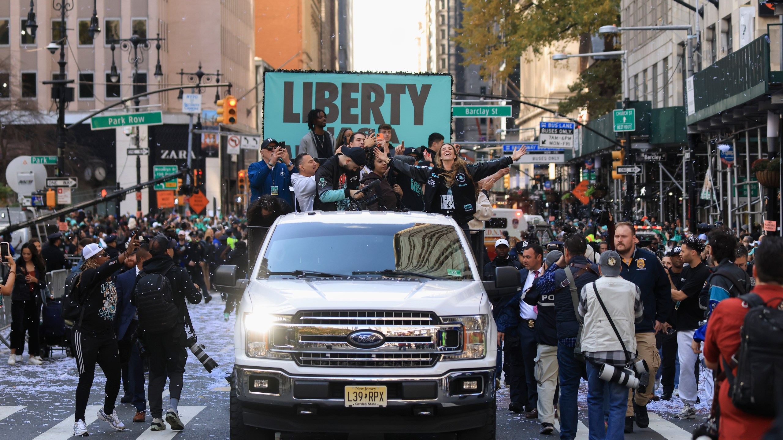 New York Liberty basketball team honored with tickertape parade in