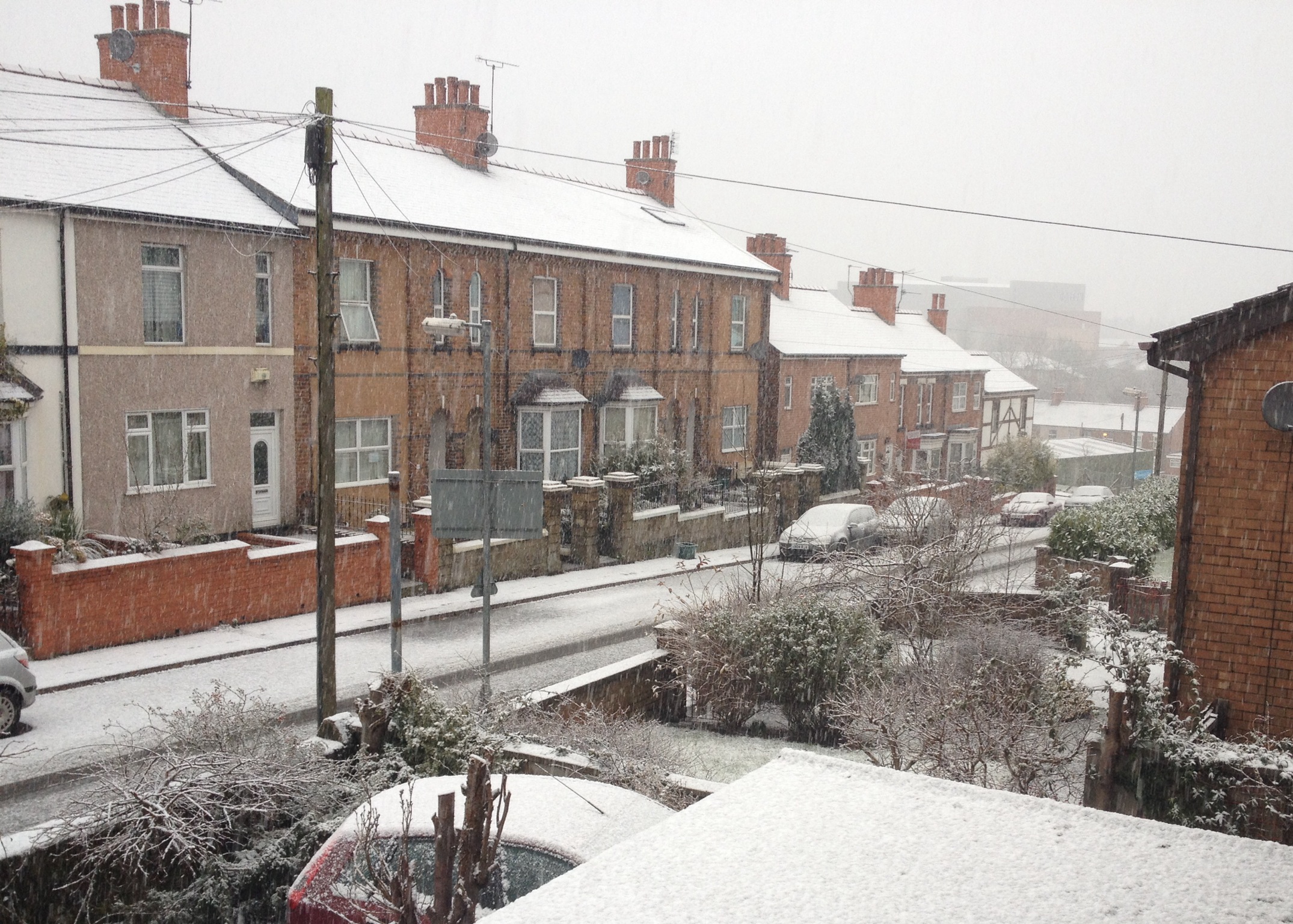 Snow Comes To Wrexham