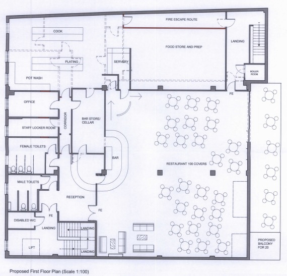 Plans Put Forward For New Town Restaurant With 'Cantilever Balcony