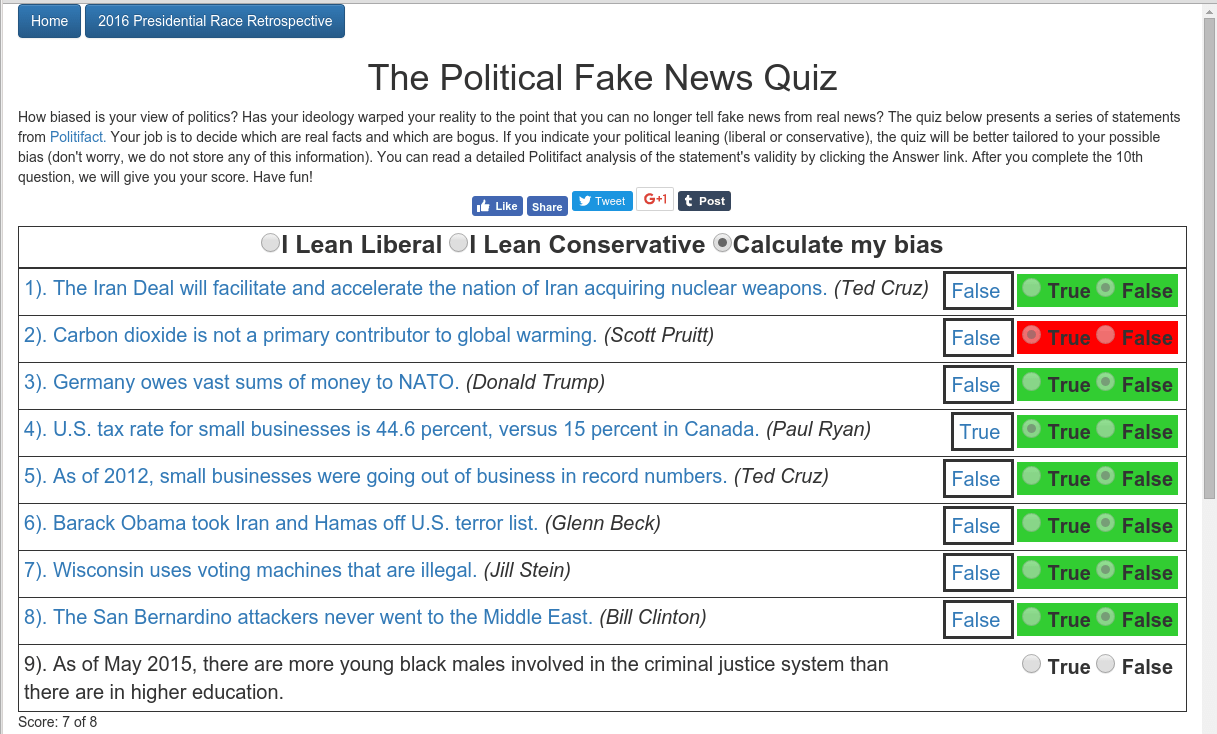 Fake News Quiz