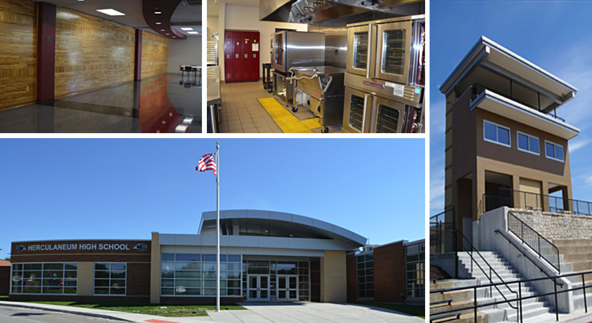 Herculaneum High School & Press Box by Wright Construction