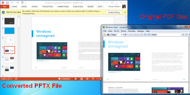 How to convert a pdf file into a powerpoint presentation