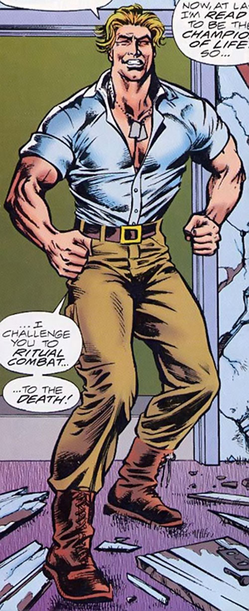 Charlemagne Defiant comics Jim Shooter Character profile