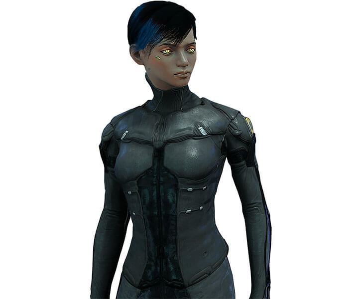 Warframe Sample Tenno character with background