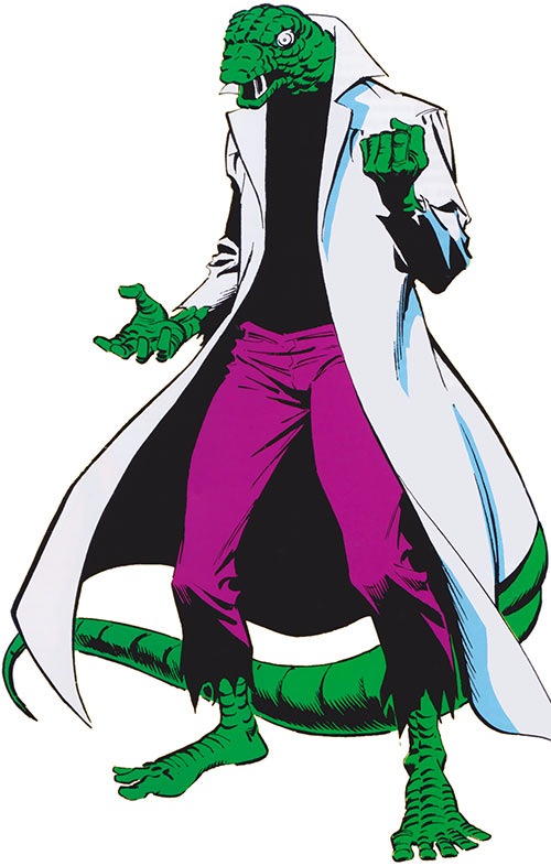 Lizard Marvel Comics SpiderMan enemy Curt Connors Profile