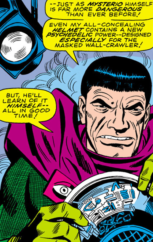 Mysterio Marvel Comics SpiderMan enemy Character profile