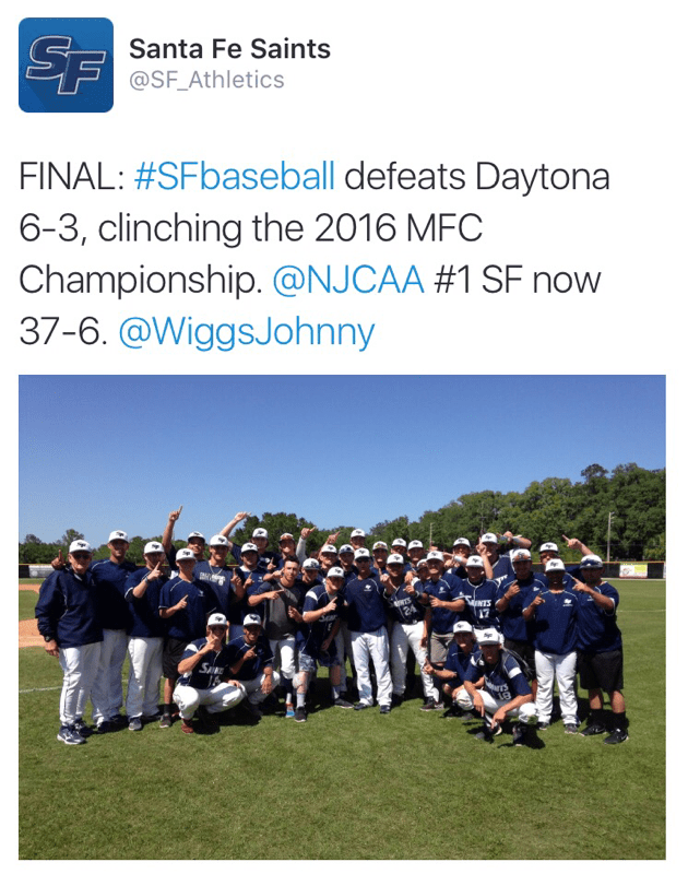 Santa Fe Saints Baseball Schedule 2024 Santa Fe College Baseball Clinches MidFlorida Conference Title ESPN