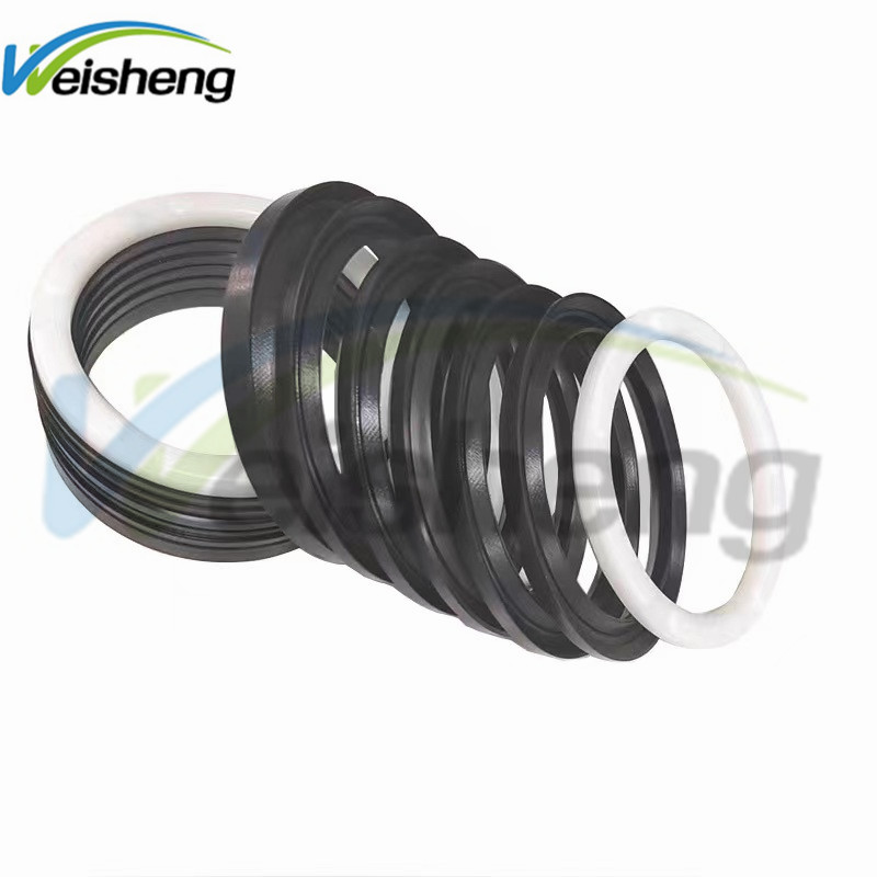 PTFE Vee packs V Packing Seal Set Fabric NBR FKM Rubber Rod Packing V