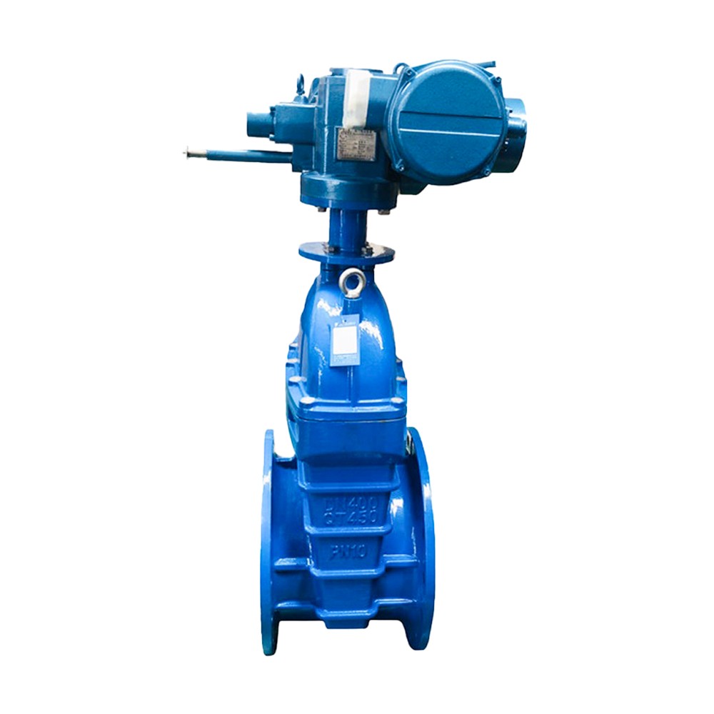 Electric actuator resilient gate valve soft seal
