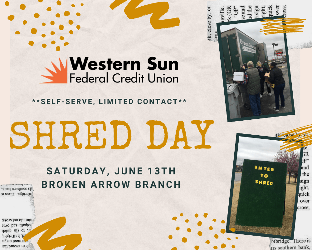 free shred day dallas 2023 Western Sun Federal Credit Union