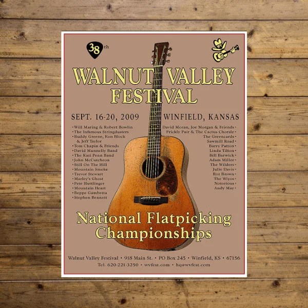 walnut valley festival 2023 lineup Festival Poster 2009 38th Walnut Valley Festival Walnut Valley Festival