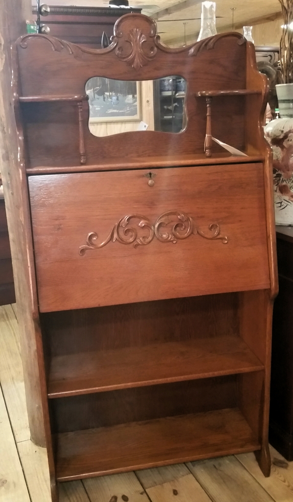 Beautiful Dropfront Tiger Oak Larkin Desk SOLD Wren Wood Antiques