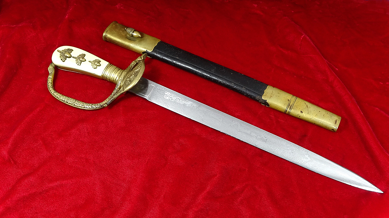 Wittmann Antique Militaria 47737 TripleEtched Senior Forestry Cutlass