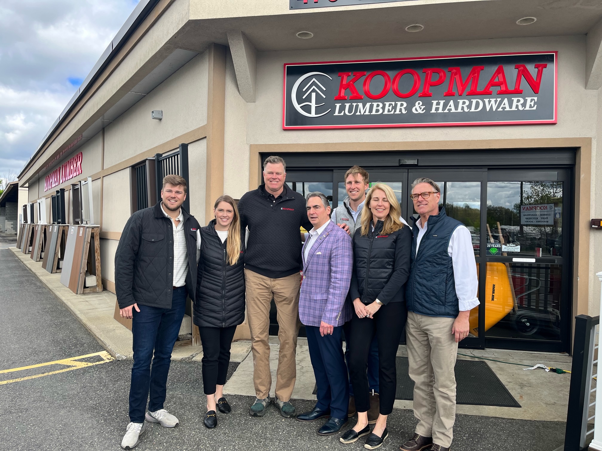 Ribbon cutting ceremony for Koopman Lumber and Millwork in Indian