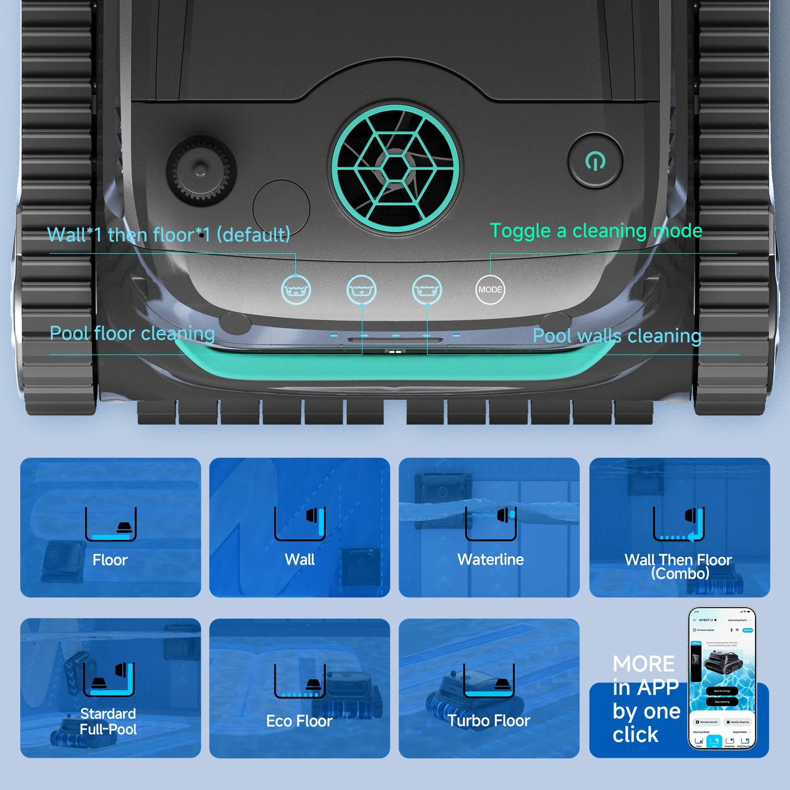 WYBOT S2 Pro with Charging Dock High-end Cordless Robotic Pool Cleaner