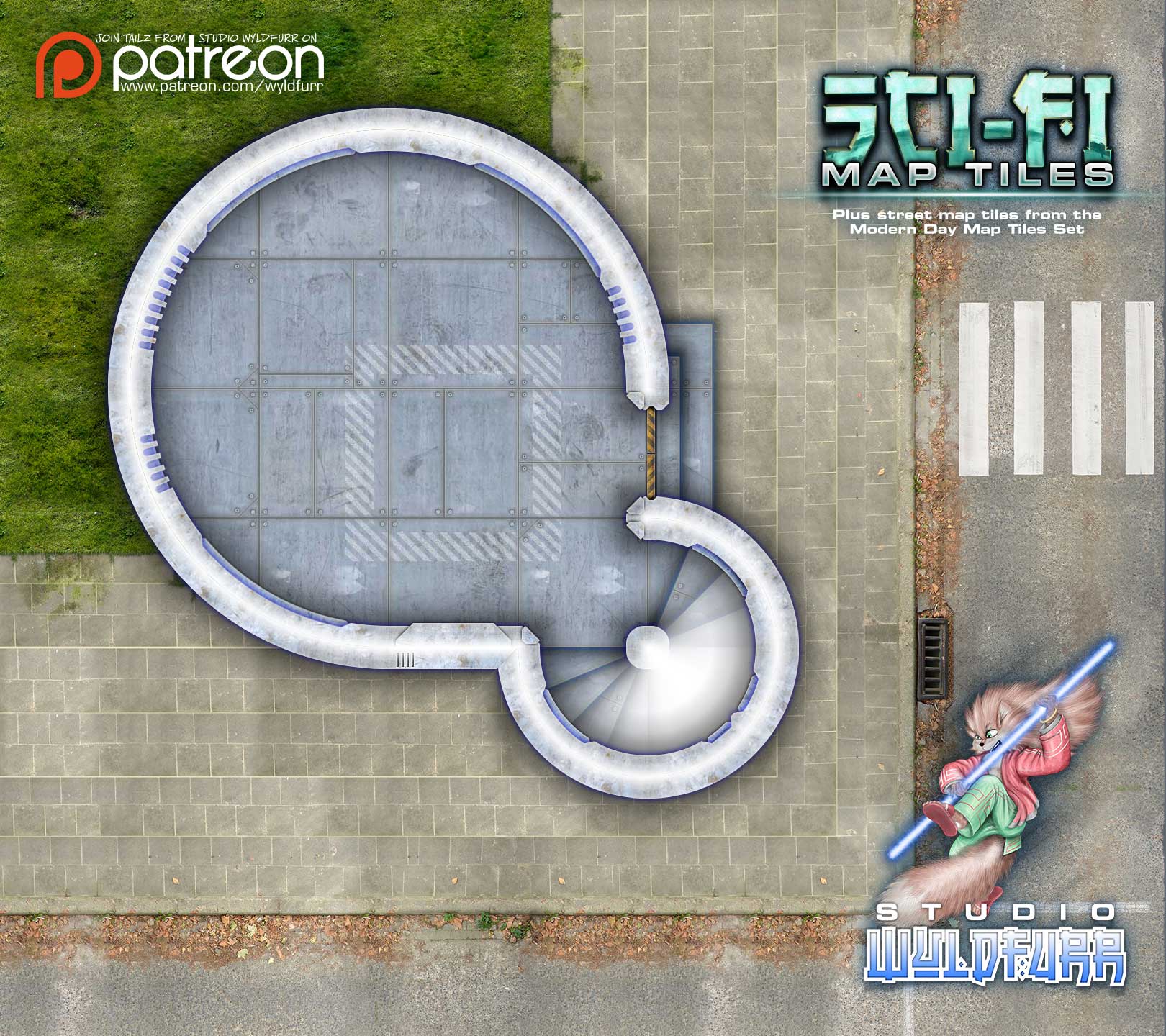 Scifi Map Tiles WyldFurr RPG Maps Wargame Vault