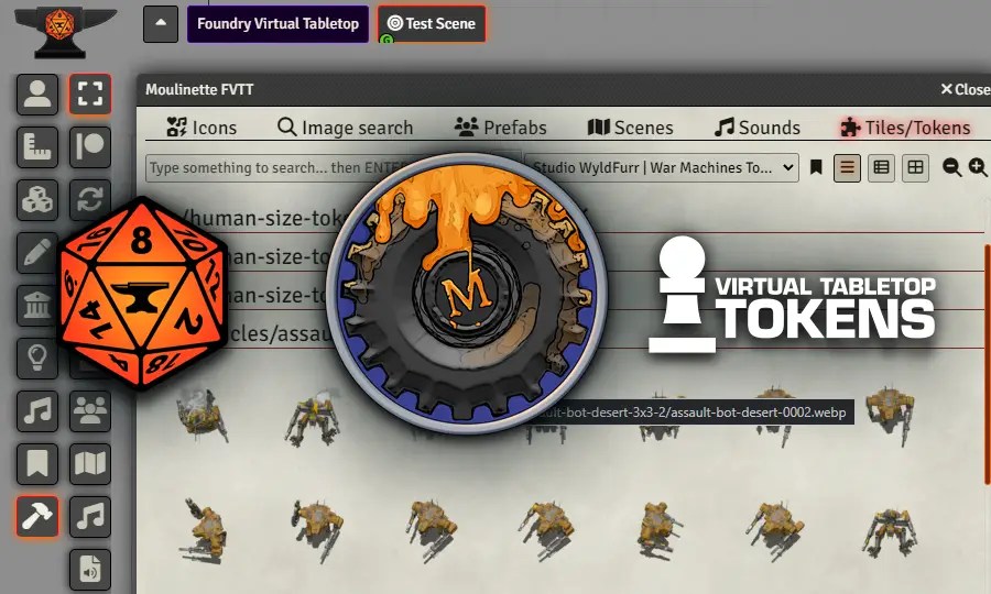 How to access Virtual Tabletop Tokens with in FoundryVTT