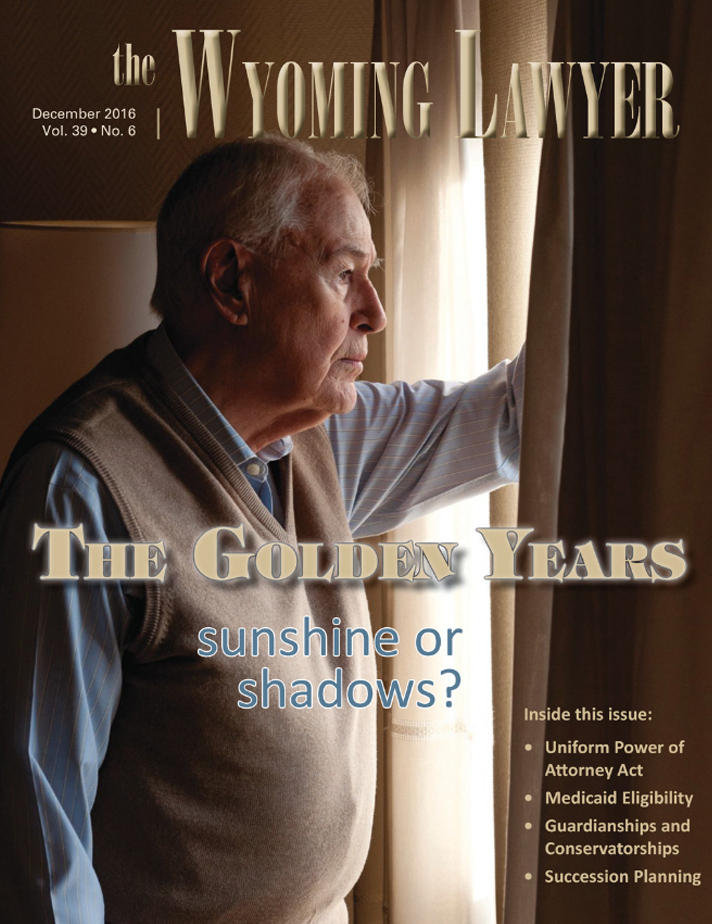 December 2016 Wyoming Lawyer Wyoming State Bar