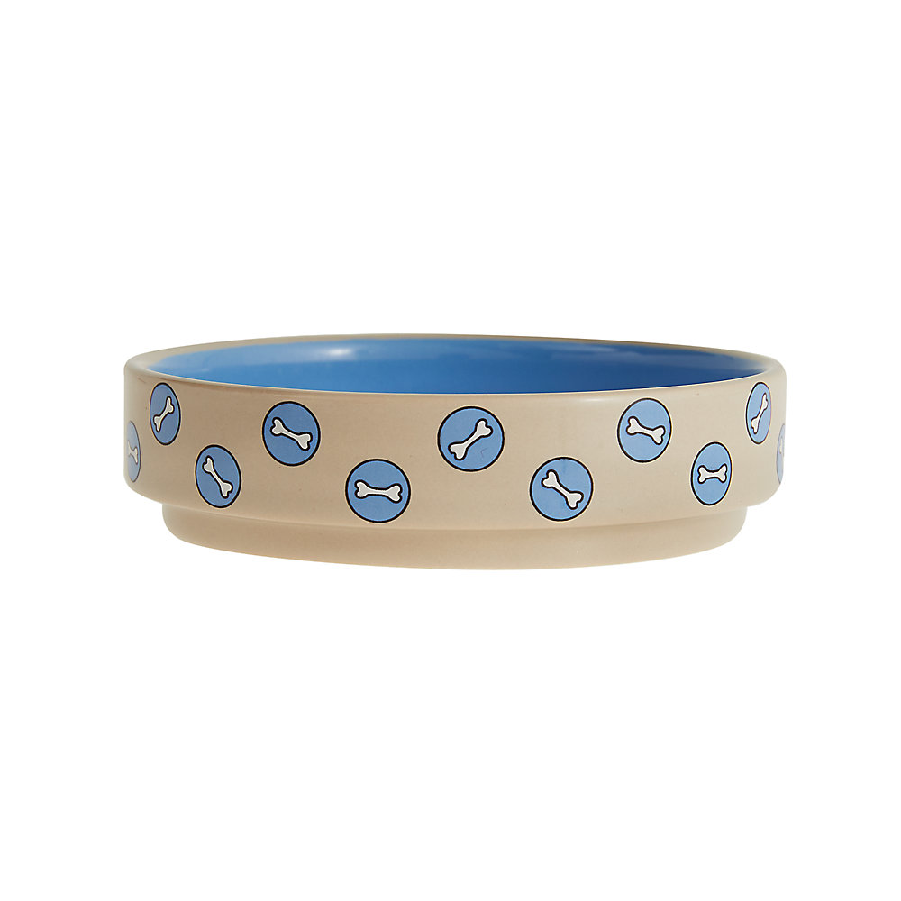 Circles & Bones Ceramic Dog Saucer Pet Products Supplier from China
