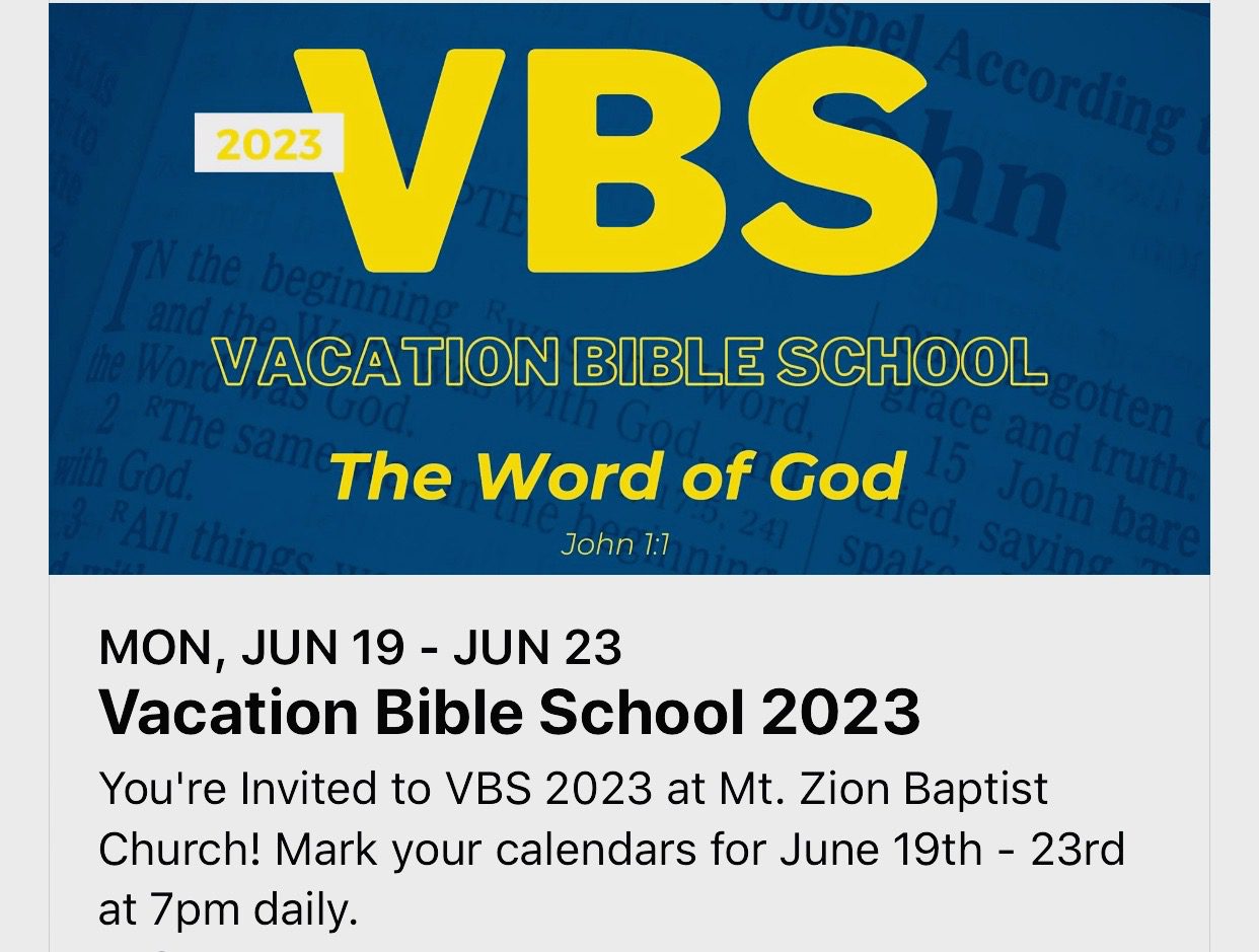 VBS at Mt. Zion June 1923 WYSH AM 1380